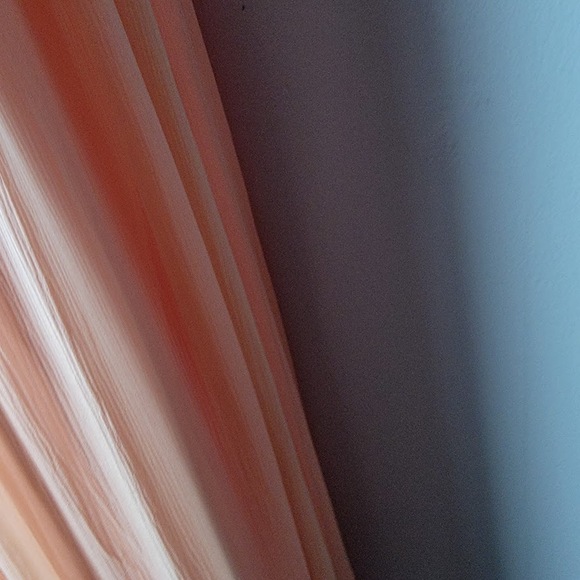 Donna Morgan Strapless Peach Chiffon Maxi Dress 8 Prom Homecoming Formal Gown - Picture 6 of 11